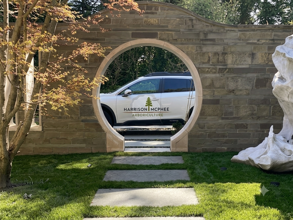 Branded Subaru Outback with Harrison McPhee identity
