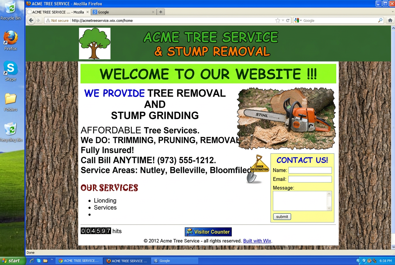 Before: Generic Wix template website for Harrison McPhee