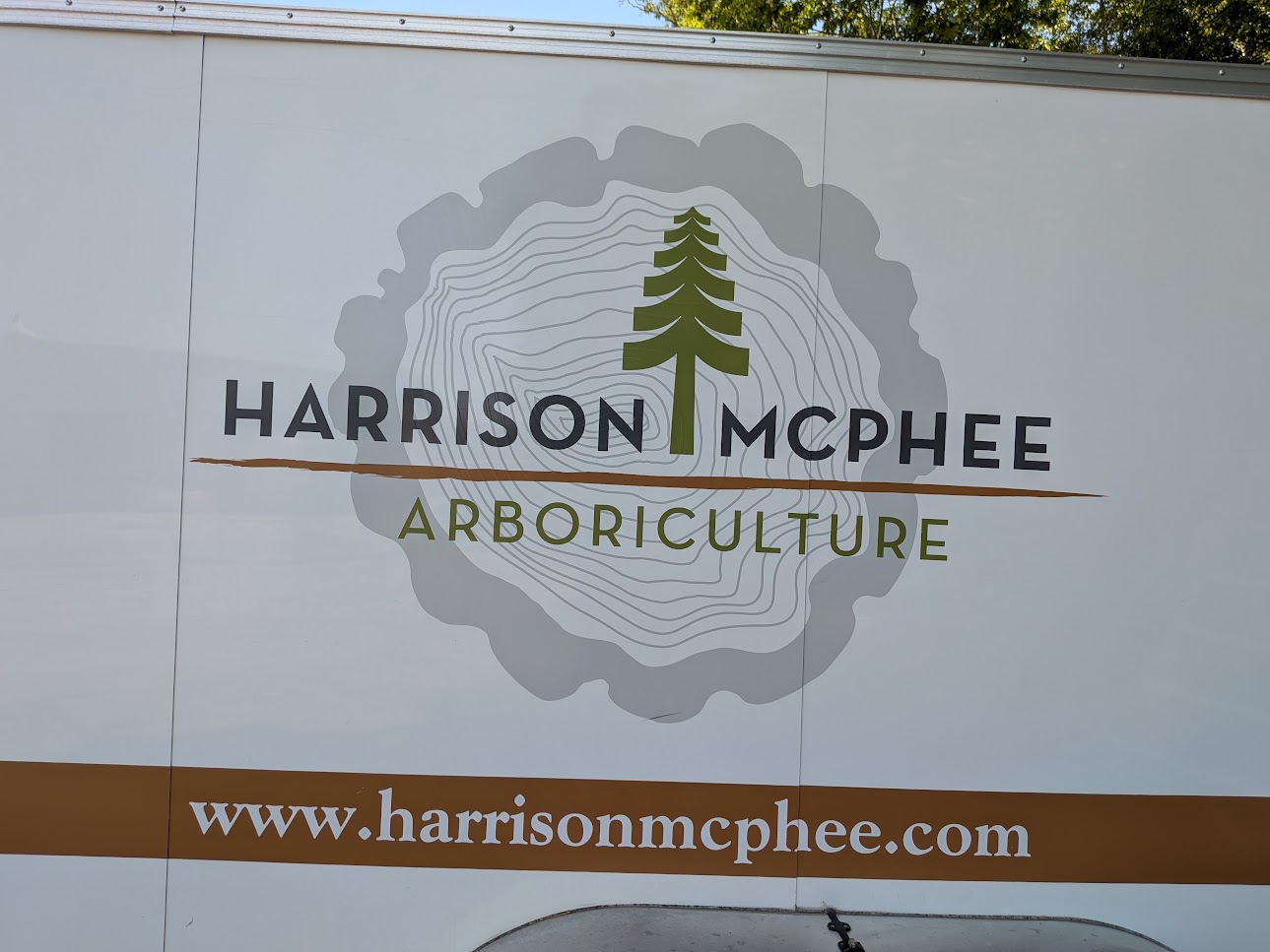 Vehicle wrap branding on trailer